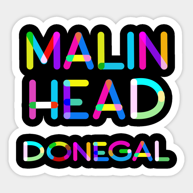 Colorful Malin Head, Donegal, Ireland Sticker by Alex Bleakley